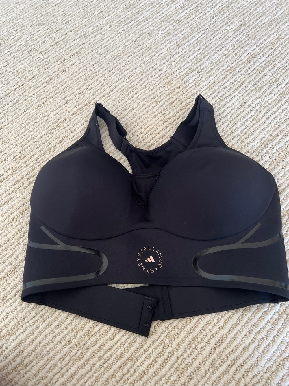 Adidas by Stella McCartney Black High-Impact Padded Sports Bra